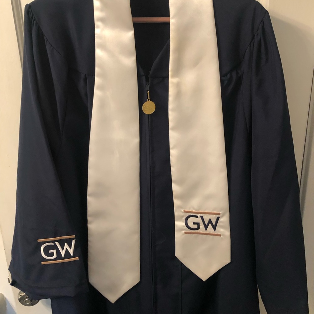Graduation gown & stole — GWU